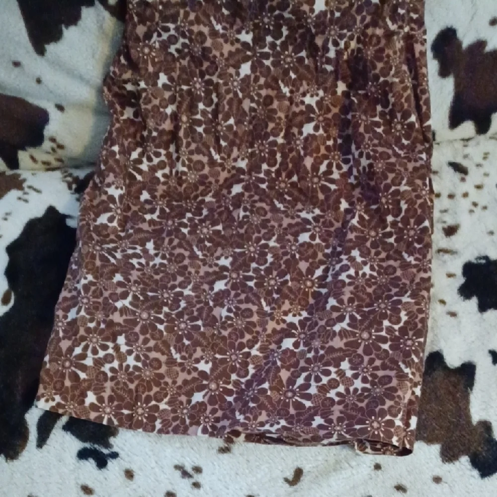 Liz Claiborne Brown And Cream, With White Sequin Wrap Mini Dress